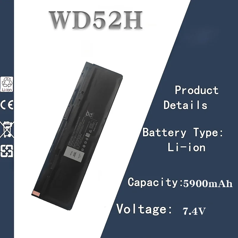 

Сменный аккумулятор Dell Latitude E7240 E7250, 7,4 В, 5900 мАч, совместимый с ноутбуком WD52H VFV59 W57CV