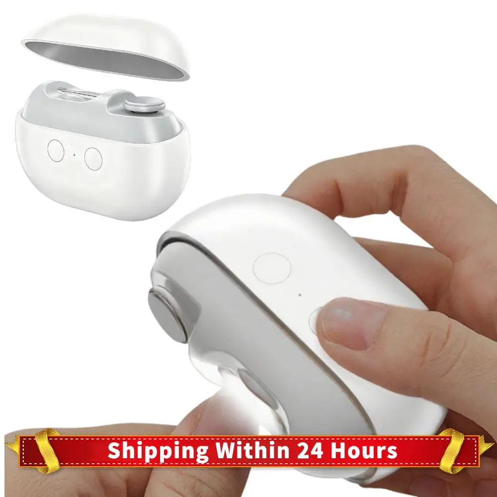 

Automatic Manicure Nail Trimmer Type-C Charging Electric Nail Polisher with Light Safety Nail Clipper for Children Adult Senior