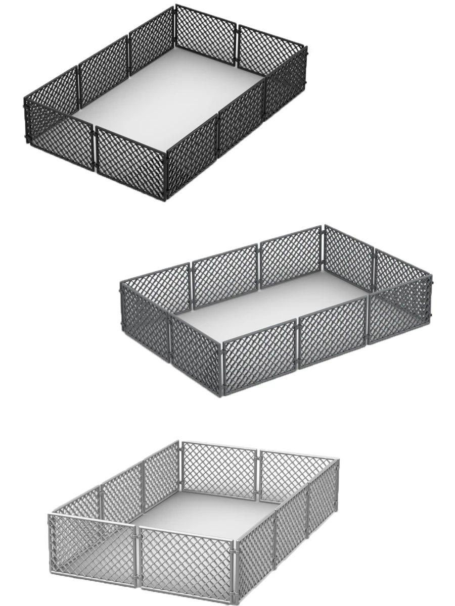 MOC Military Base Bausteine-Set – DIY-Steine mit klassischem Bauernhofzaun und Militärzaunteilen für Jungen