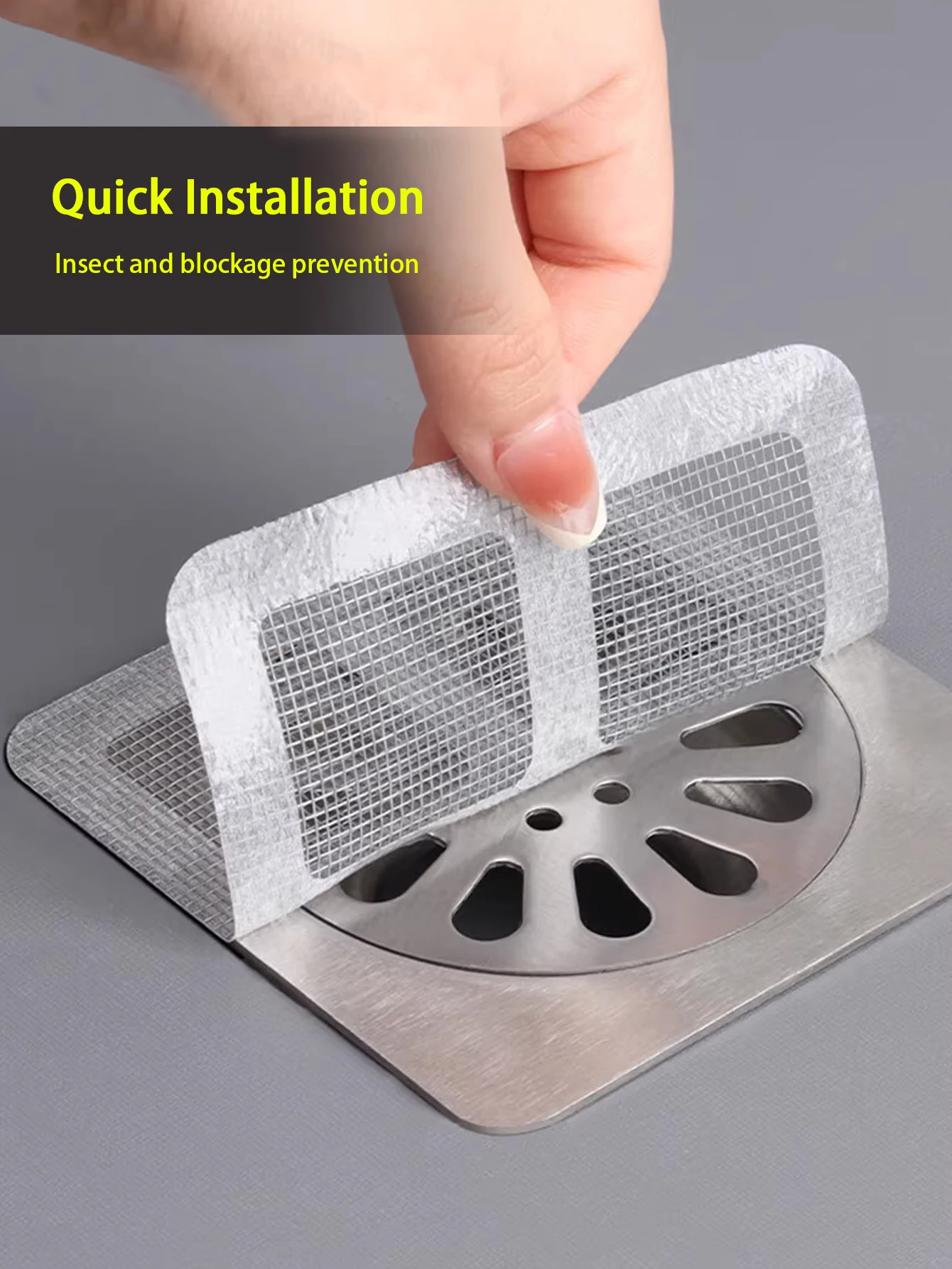 50/100 Uds Anti-encogamiento Anti-olor fregadero y drenaje de ducha recogedor de pelo desechable Protector de drenaje de bañera fácil de usar removedor de pelo