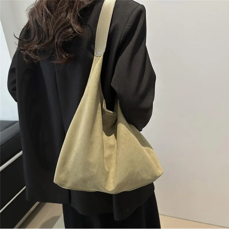 Large Capacity Tote Bag Women\'s New Trendy Shoulder Bag Simple and Versatile Commuter Bag Fashion Trendy Student Classroom Bag