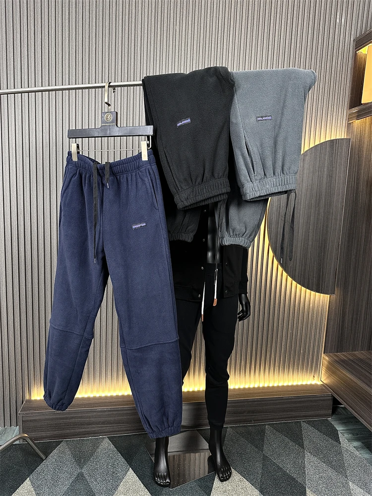 

Теплые уличные повседневные брюки Fce, свободные молодежные ветрозащитные осенне-зимние мужские цветные брюки для повседневной носки