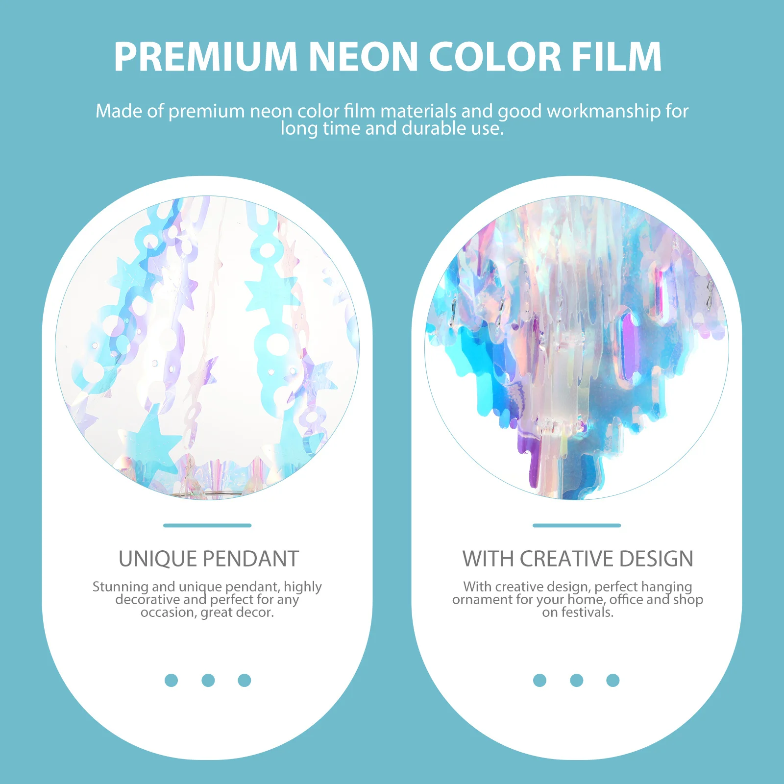 

1Pcs Ice Pendant Neon Color Festival Decor Hanging Ornament Party Ceiling Decoration Creative Home Office