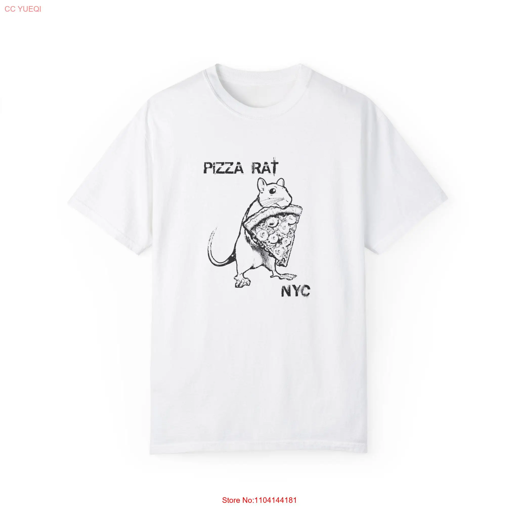 

Comfort Colors PIZZA RAT NYC T Shirt long or short sleeves