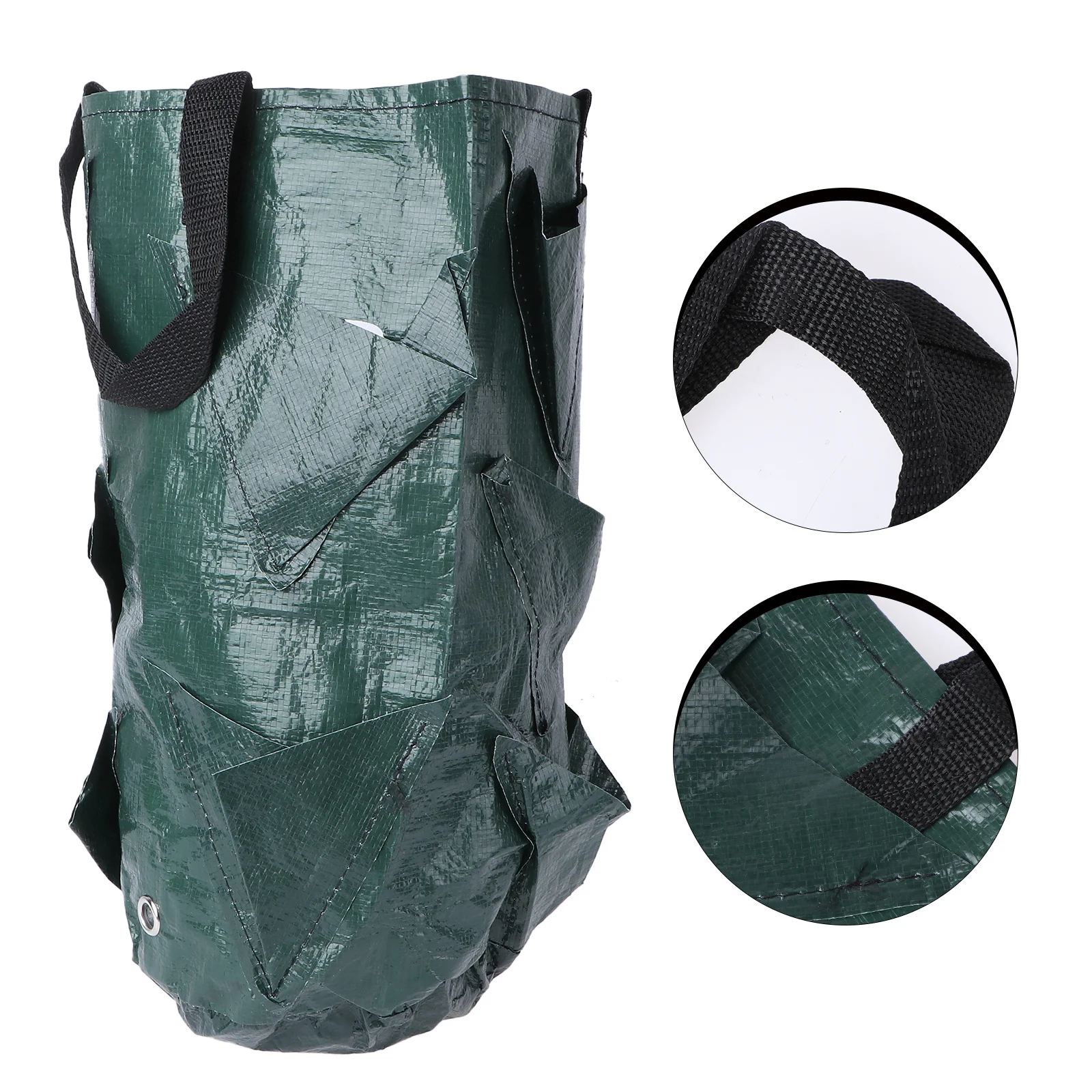 

1pc 3 Gallon Strawberry Planting Bag Pe Wall Hanging Grow Bag Multi Pocket Nursery Container For Vertical Garden Dark Green