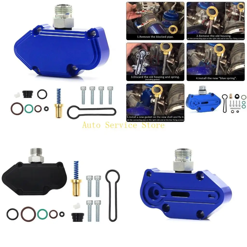 462A Pressure Regulator Valves Cap Billet Aluminum Diesels Spring with Spring Housing for 6.0 Powerstroke 2003-2007