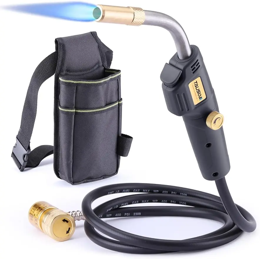 

Propane Torch, Mapp Gas Torch with Included Holster, Trigger Start Hose Torch, Map Gas Torch Kit Adjustment Knob, Brazing Torch