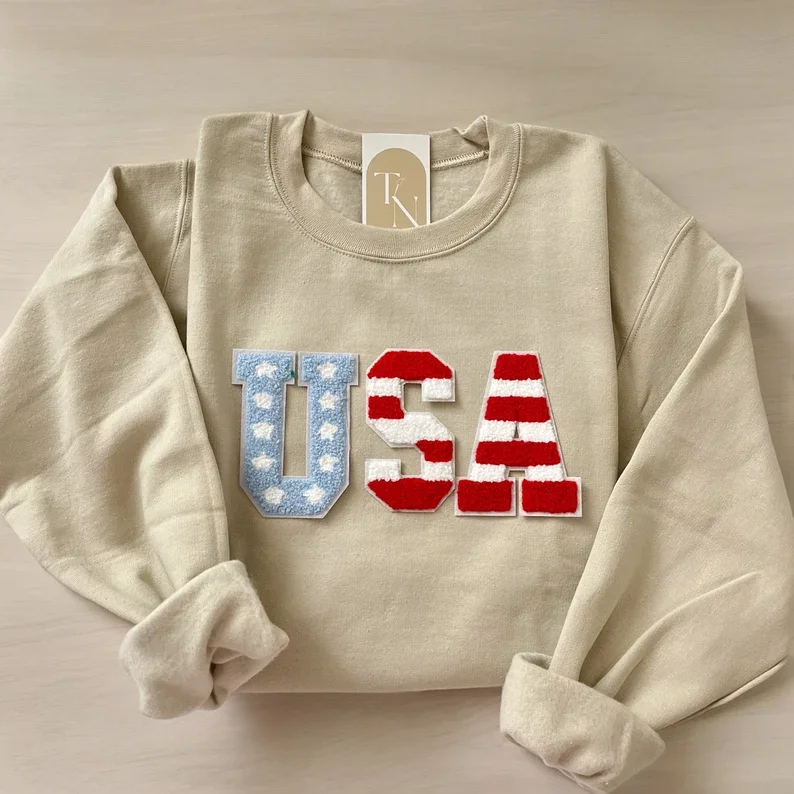 USA Sweatshirt, Usa Crewneck, 4th of July Sweatshirt, 4th of July Sweater, American Flag Sweatshirt,US Flag Sweatshirt