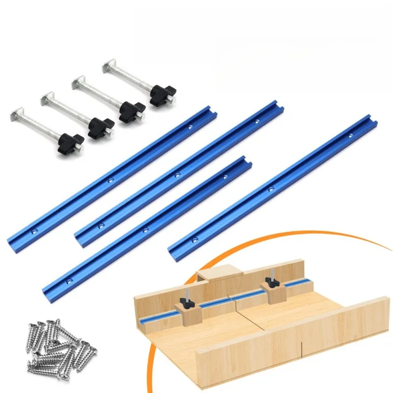 For Aluminum Alloy T19 T-slot T-screw Set, Woodworking Slider Connector Slide Rail, Woodworking Tools
