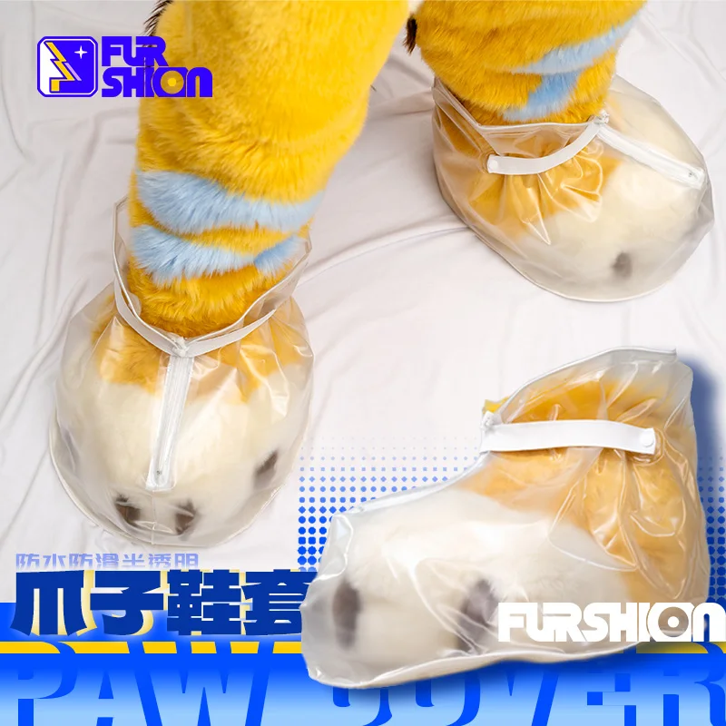 

Чехлы для обуви Fursuit, нескользящие, водонепроницаемые, устойчивые к пятнам, большие размеры для пушистых