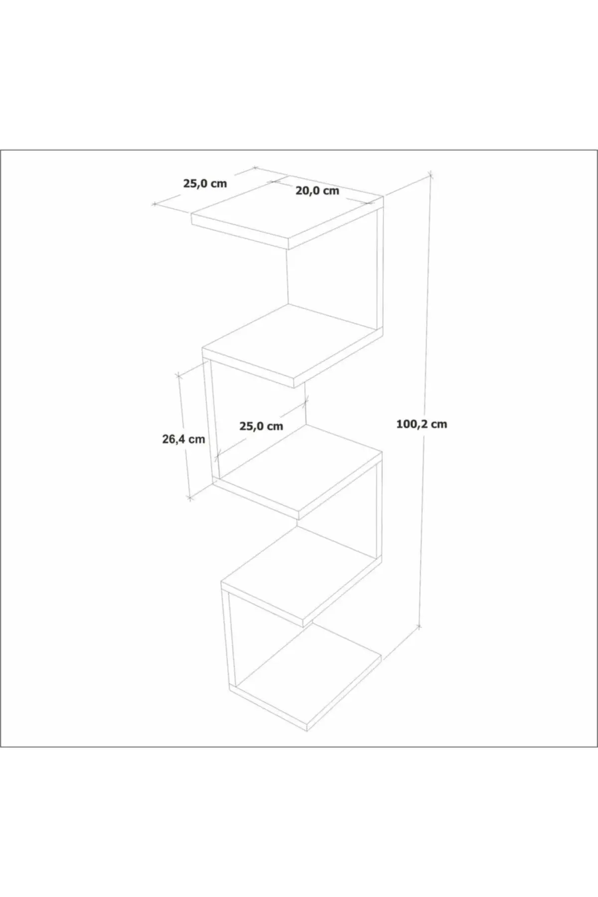 Sem Decoratieve Witte Zigzag Muur Hoek Rack/Ktperbzb1