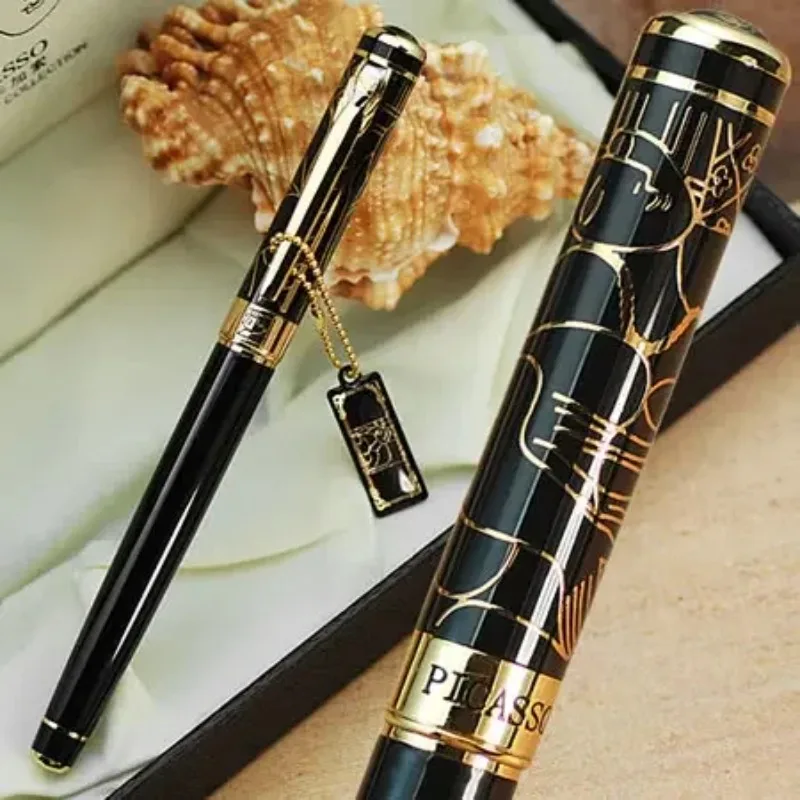PICASSO 902A  Black and Golden M Nib Fountain Pen Dream