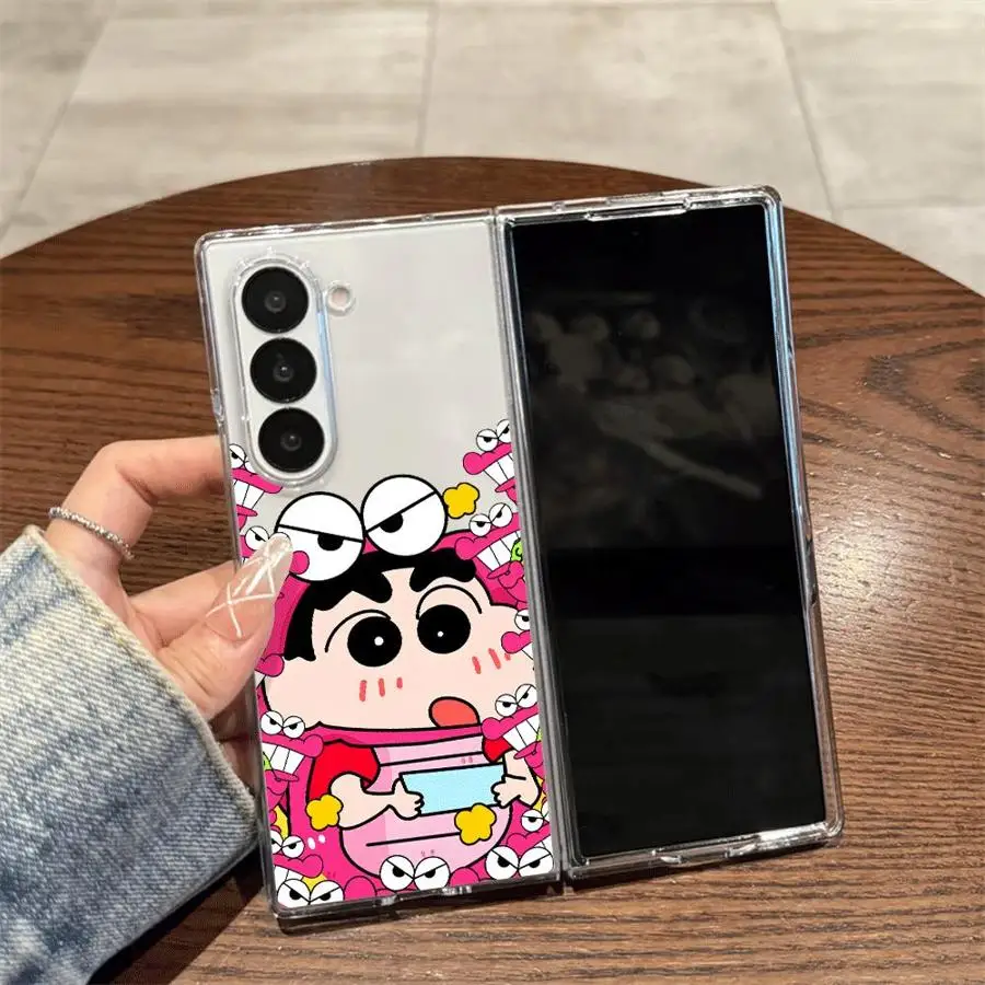 Crocodile C-Crayon S-Shinchans Case for Samsung Galaxy Z Fold 8 Ultra ZFold5 ZFold3 ZFold7 ZFold6 ZFold4 Z Fold 7 6 5 4 3 Phone
