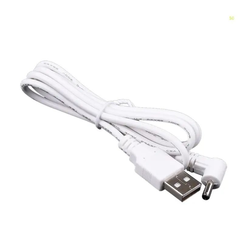 Adaptador enchufe acodado USB macho a conector macho 90 grados, Cable convertidor corriente 3,5mm 35mm