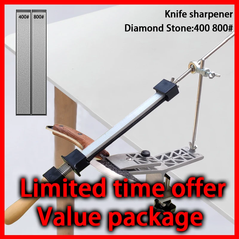 Manual Fixed Angle Sharpener Rotatable Angle Adjustable Sharpening Diamond Quick Cutting Edge Clamp Table Holder Kitchen Tools
