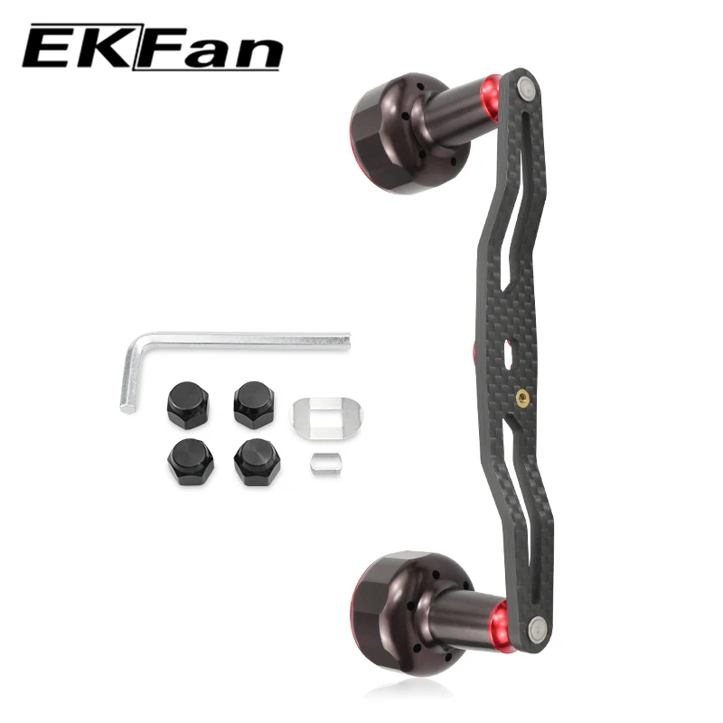 EKFan 140MM Carbon Handles 8X5MM 7X4MM Holes For Fishing Bast Casting Reels 46G LIGHTWEIGHT