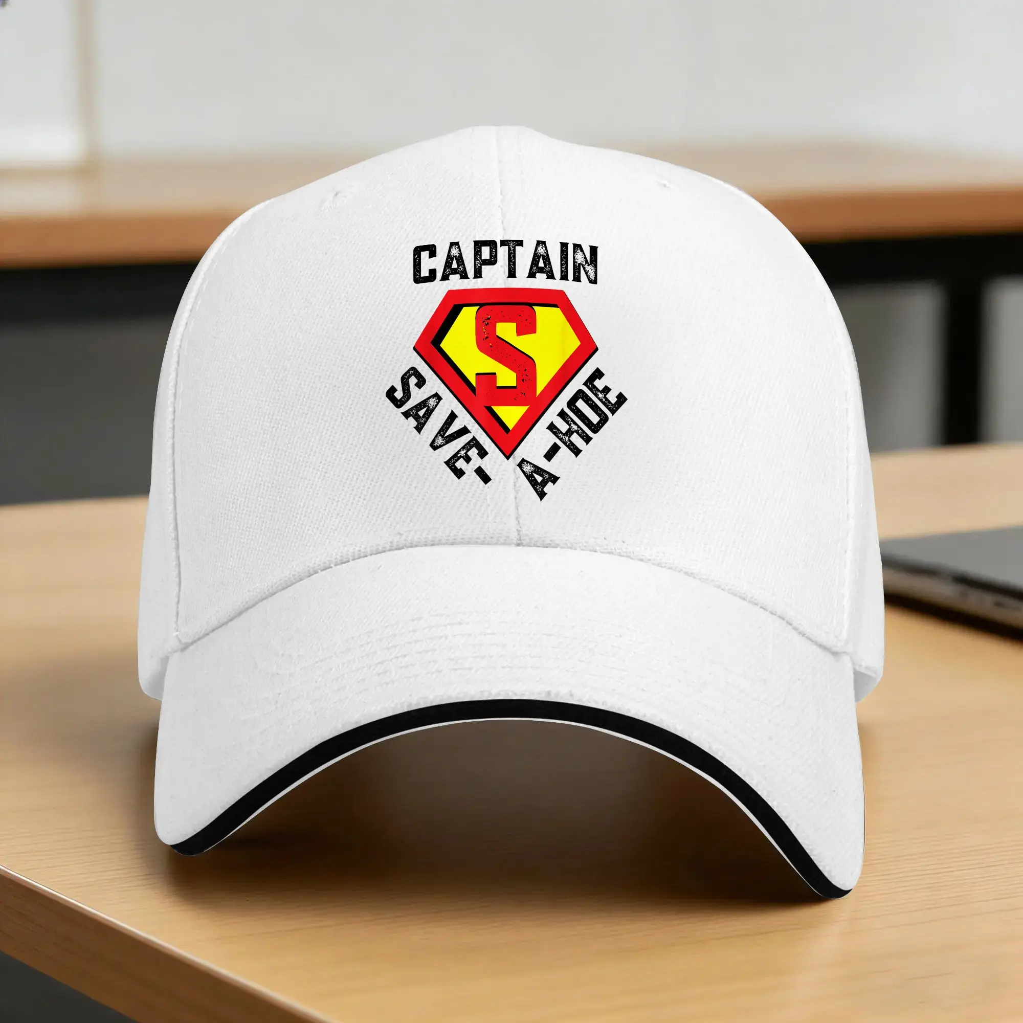 Captain Save a Hoe  Baseball Cap  y2k Retro Trucker Hat Spring Couple Women Outdoor Gym Snapback Cap