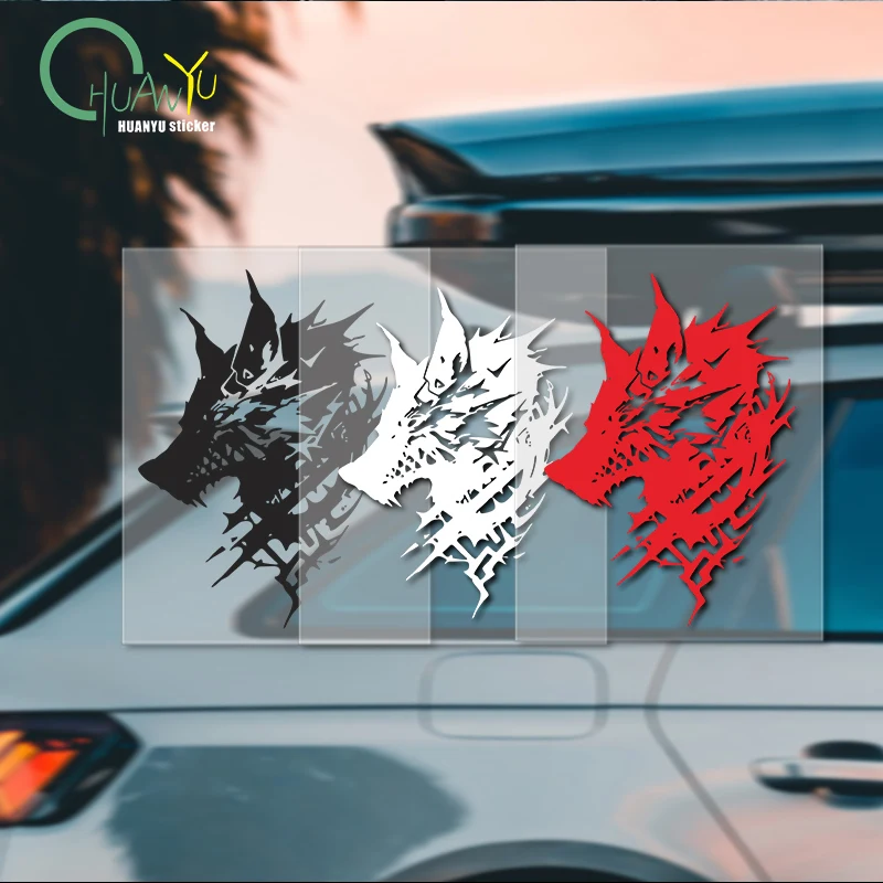 Electric car sticker dynamic motorcycle wolf head decoration personalized creative waterproof scratch protection