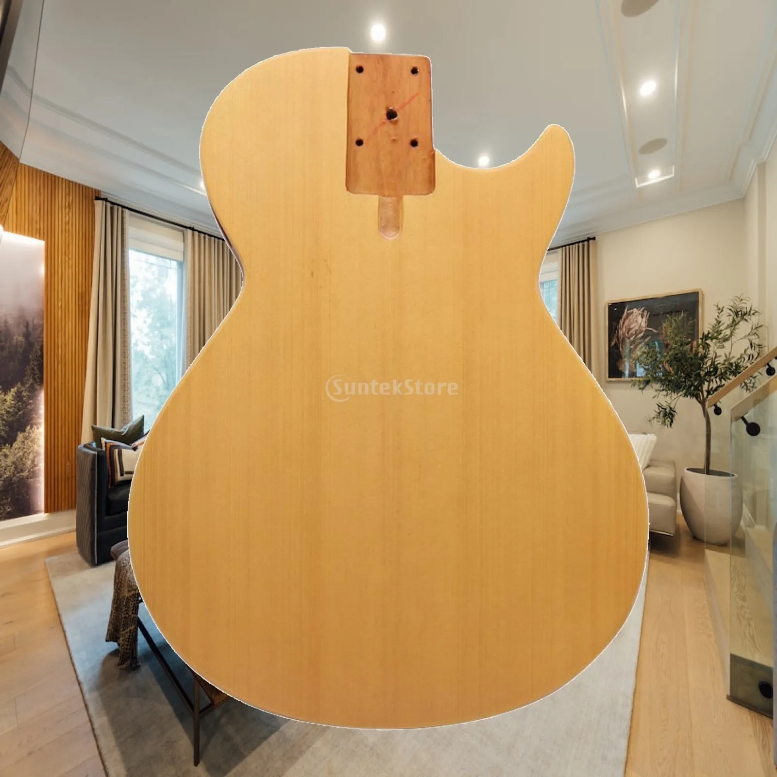 Acoustic Music Body Blank Ergonomic Spruce Top Routing Cavity for DIY Guitar Build Acoustic Guitar Kit