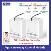 Aqara Two-way Control Module Wireless Relay Switch Controller Smart Timer 2 Channels For Xiaomi  Mijia Mi Home Homekit APP