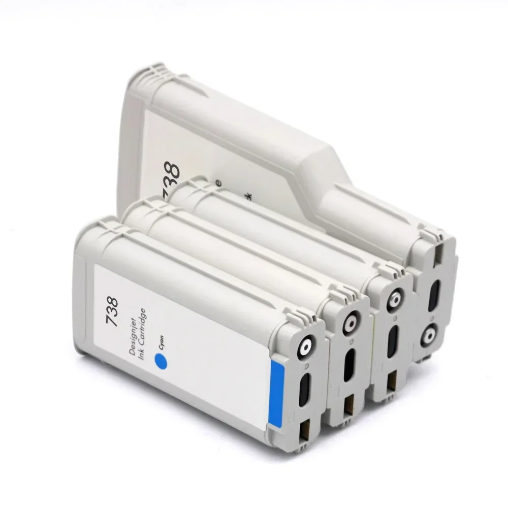 738XL 676M6A 676M7A 676M8A 498N8A Premium Compatible Color Inkjet Ink Cartridge for HP738 for HP DesignJet T950 T850 Pigment Ink