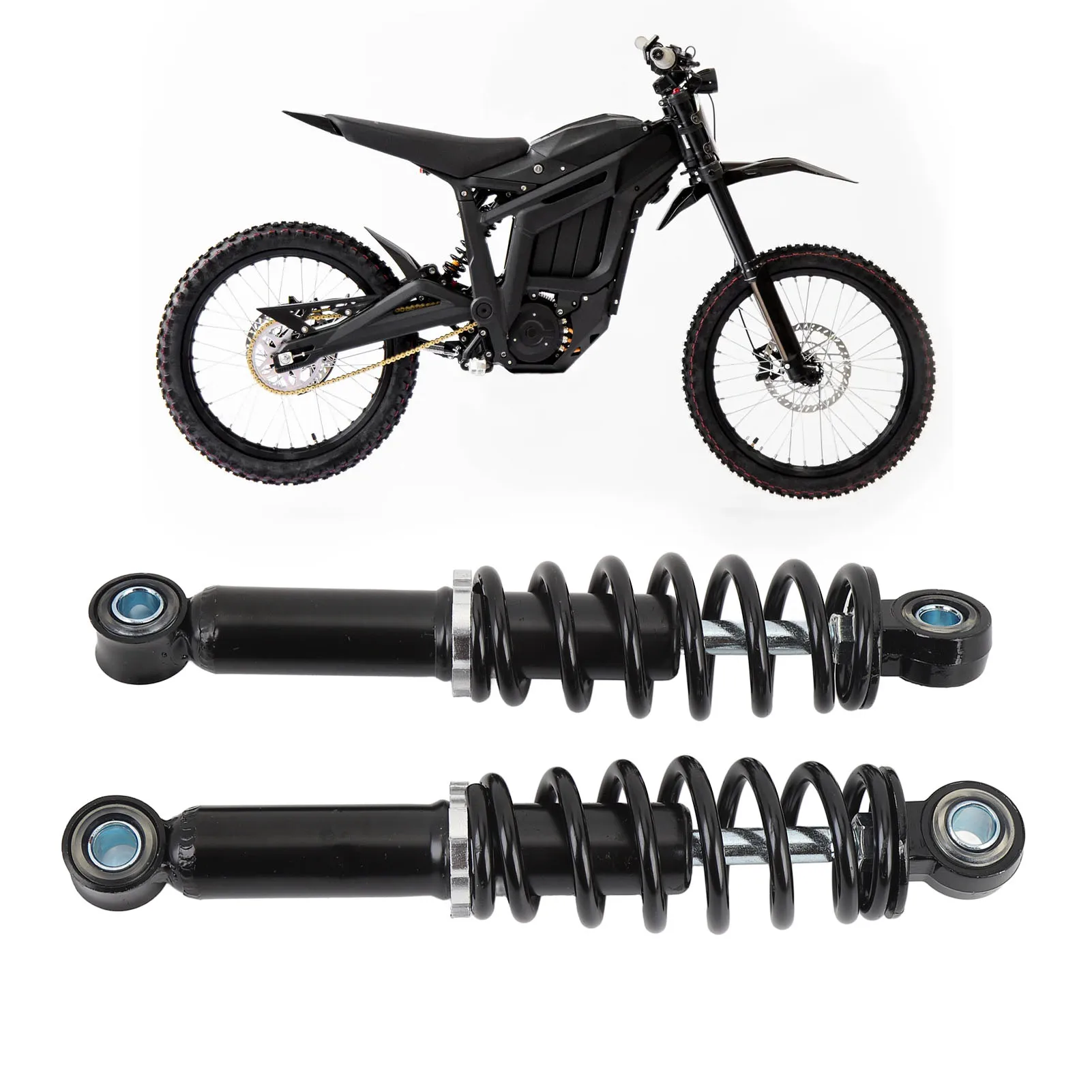 Motorrad-Stoßdämpfer hinten, 220 mm, hinterer Stoßdämpfer mit 6 mm Feder für elektrisches Radfahren für Mini-ATV, Dirt Bike
