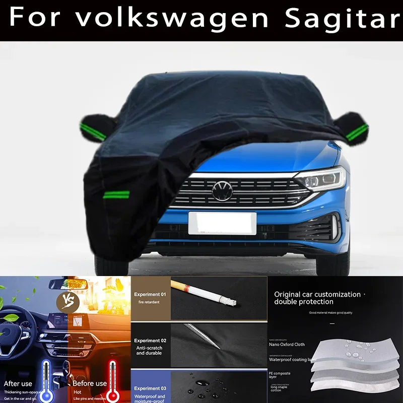 

For volkswagen Sagitar Outdoor Protection Full Car Covers Snow Cover Sunshade Waterproof Dustproof Exterior Car accessories