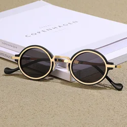 Retro Steampunk Small Round Oval Sunglasses Men Women Metal & Plastic Frame Sun Glasses Fashion Unique Stylish Hipster UV400