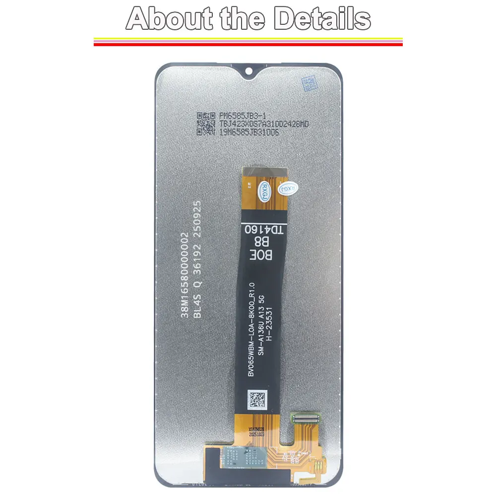 Ekran A13 5G do Samsung Galaxy A136 A136B A136U Wyświetlacz LCD Ekran Dotykowy Digitizer do Samsung A13 5G Wymiana Ekranu Telefonu — zdjęcie produktu 3