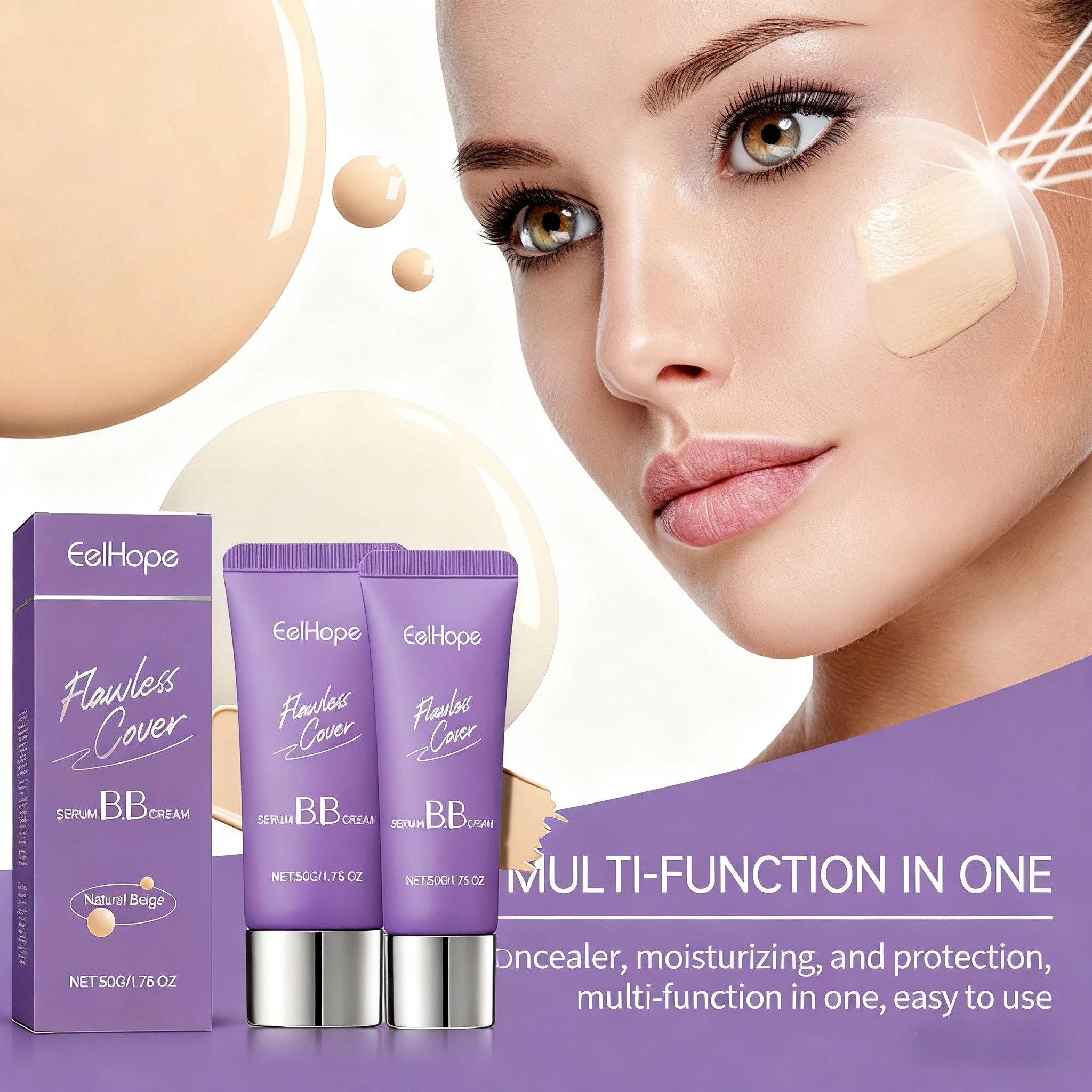 

Эссенционный BB-крем - увлажняющий, питательный, скрывающий, контроль жирности, легкий для ежедневного использования, тональный крем-подушка, корейский макияж