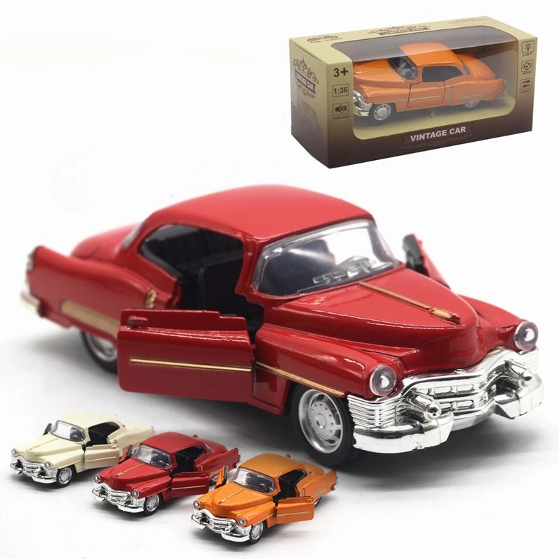

1:36 Classic car models classic alloy car models audio-visual car toy stalls hot selling children's gifts