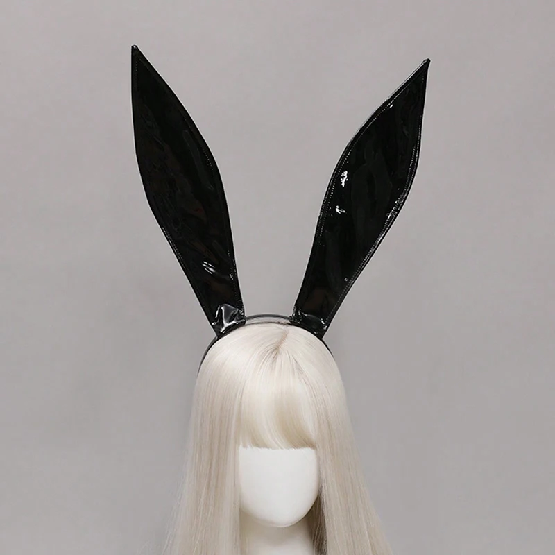 Bandeau oreilles de lapin en PU Sexy, couvre-chef pour Cosplay Lolita pour femmes, cadeau de jeu de rôle de demoiselle d'honneur d'halloween