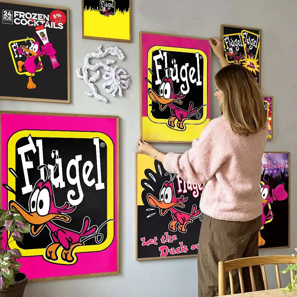 Flugel-Póster adhesivo DIY para beber, pegatina de papel impermeable, pegatinas para cafetería y Bar, pintura de pared