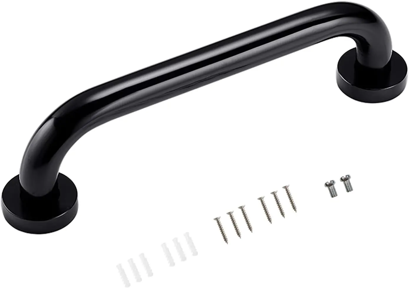

12'' Stainless Steel Grab Bar for Bathroom, Shower, Stair, Wall Mount Handrail Safety Handle for Elderly, Black