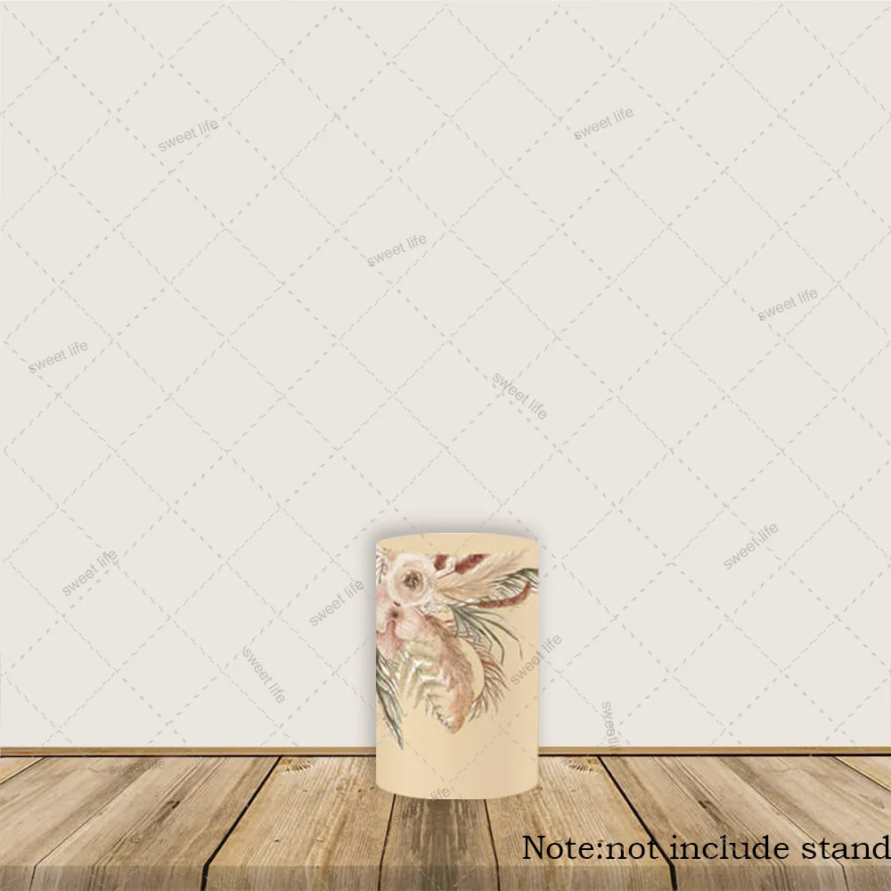 Boêmio flores plinto cilindro capa casamento chá de bebê aniversário cilindro pano de fundo capa