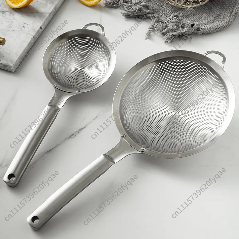 316L stainless steel strainer spoon, soy milk scoop, fine-pore strainer, multifunctional strainer, juice filter, and sieve mesh
