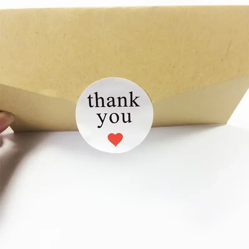 120PCS Stickers Diameter 3.8cm / Baking Decoration DIY Multifunction / Gift Packaging Label THANK YOU White Kraft Seal Sticker