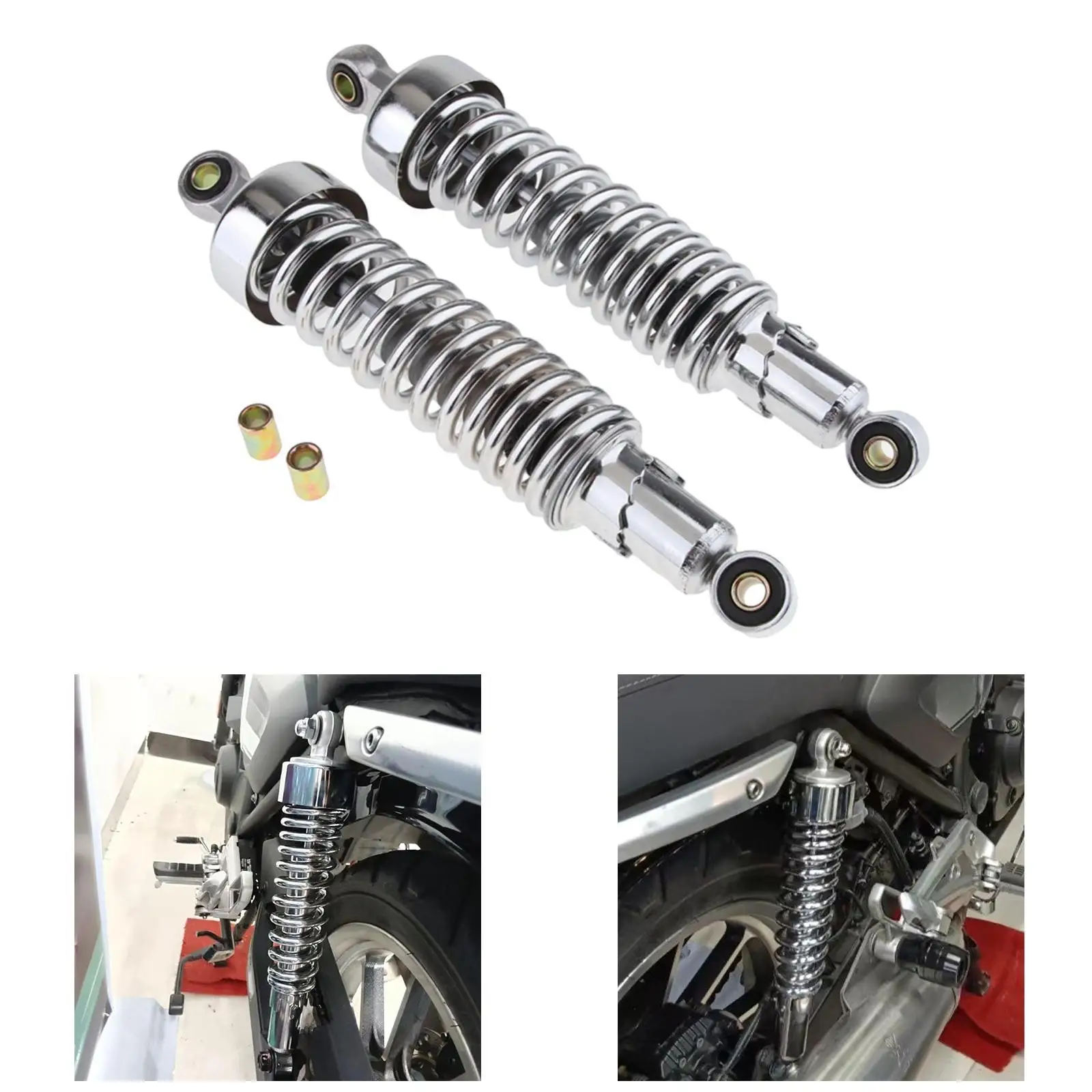 

2x 315mm Rear Shock Absorber Rear Shock Suspension Easy Installation Strong Load Bearing Universal Replacement for Bike VN500