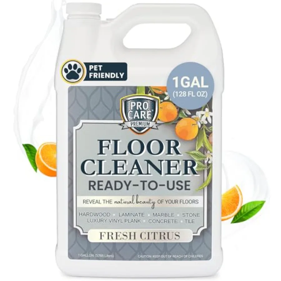 

ProCare Floor Cleaner Made in USA Tile Stone Laminate Vinyl and Natural Wood Floor Cleaner for Mopping Household Supplies Clean