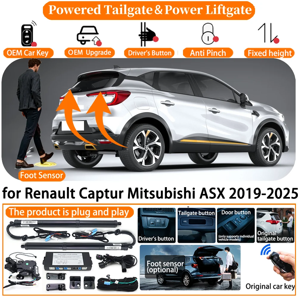 

Car Smart Powered Tailgate system for Renault Captur Mitsubishi ASX 2019-2025 Automatic Electric Power Tailgate Tail Gate Lift