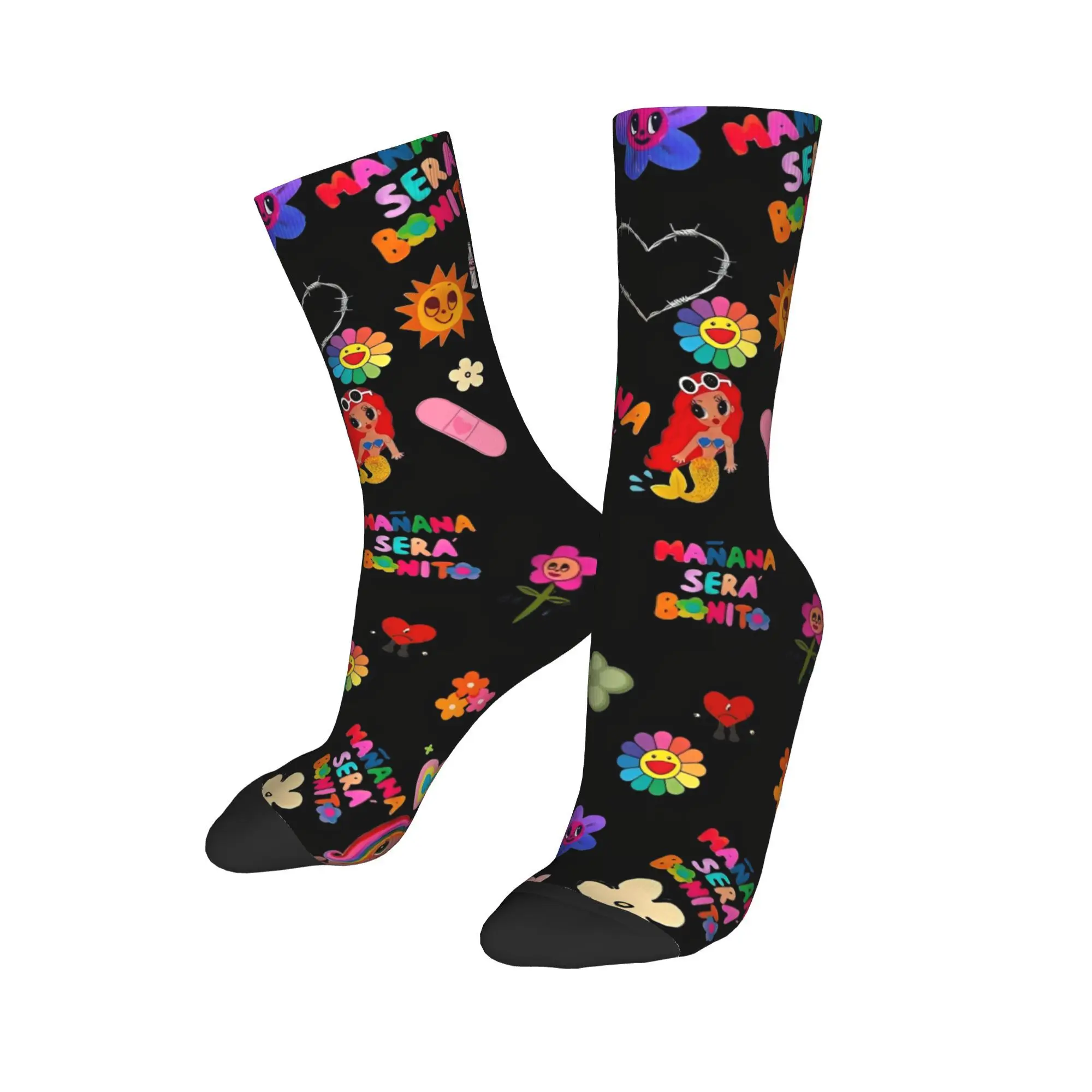 جوارب Manana Sera Bonito Karol G جوارب للنساء والرجال جوارب ناعمة قابلة للتنفس جوارب شتوية رياضية خارجية مضادة للانزلاق جرافيك