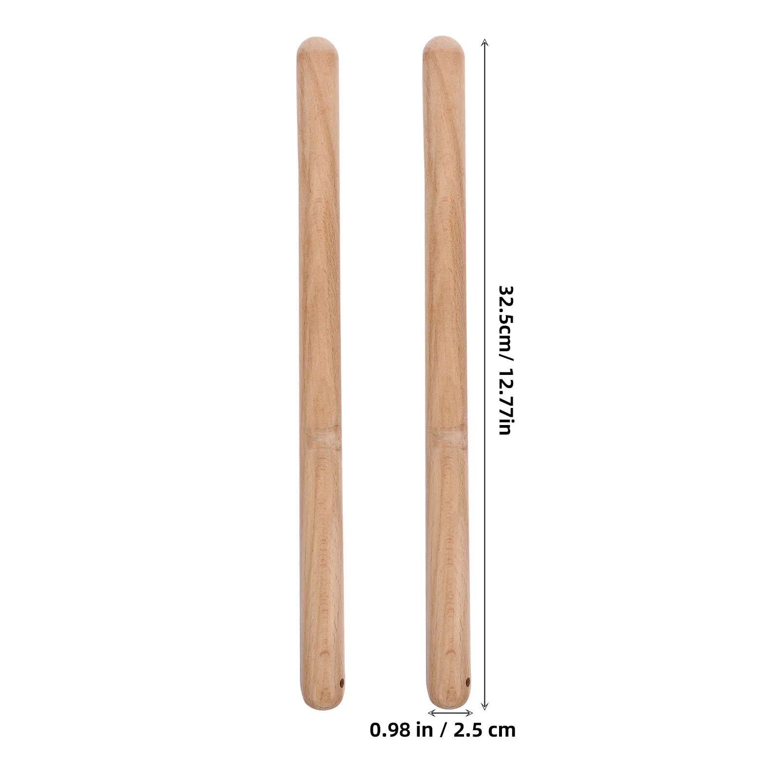 1Pair Wooden Drumsticks Musical Sticks Lightweight High Resilience for Jazz Rhythm Practice Taiko Percussion Instrument