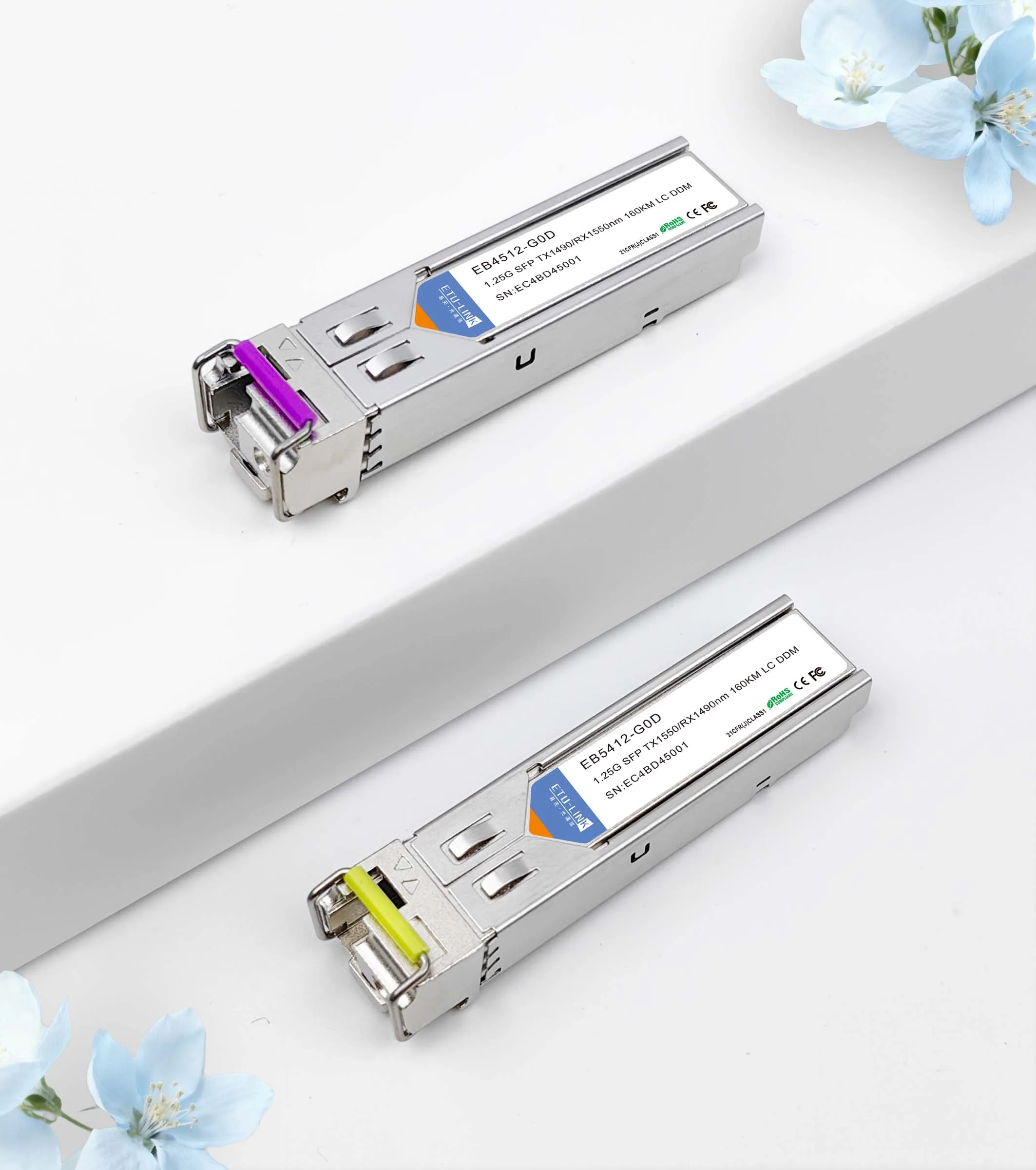 hit product1.25G BiDi SFP TX1550/RX1310nm 10KM 20KM 40KM 80KM 120KM 160KM LC SC Tx1490/Rx1550nm Fiber Optical Transceiver Module
