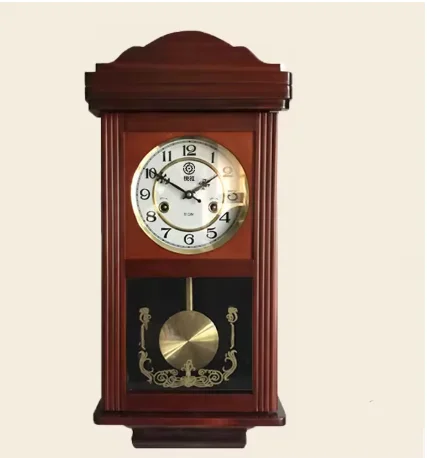 Retro Mechanical Wall Clock Old-fashioned Clockwork Pendulum Clock
