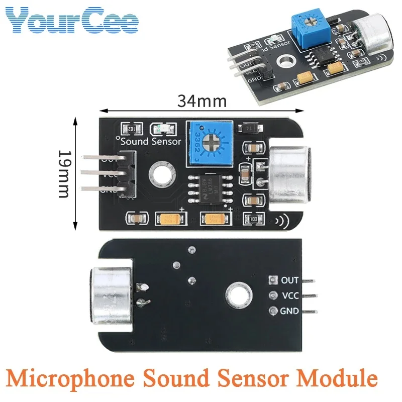 10PCS/1PC High-Sensitivity Microphone Sound Sensor Module for Arduino Analog Output Detect Sound Level Electronic Building Block