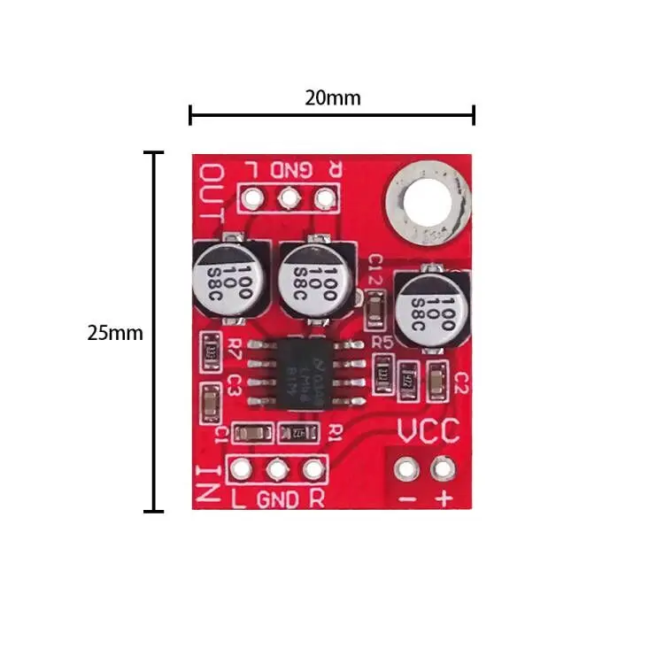 LM4881 سماعة رأس مكبر للصوت المجلس ، مضخم صوت صغير ، وحدة الطاقة قبل مكبر للصوت ، يمكن استخدامها