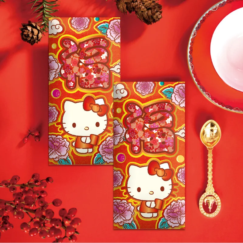 New Cartoon Hello Kitty 2025 New Year of The Snake Red Envelope Cute Hello Kitty New Year's 