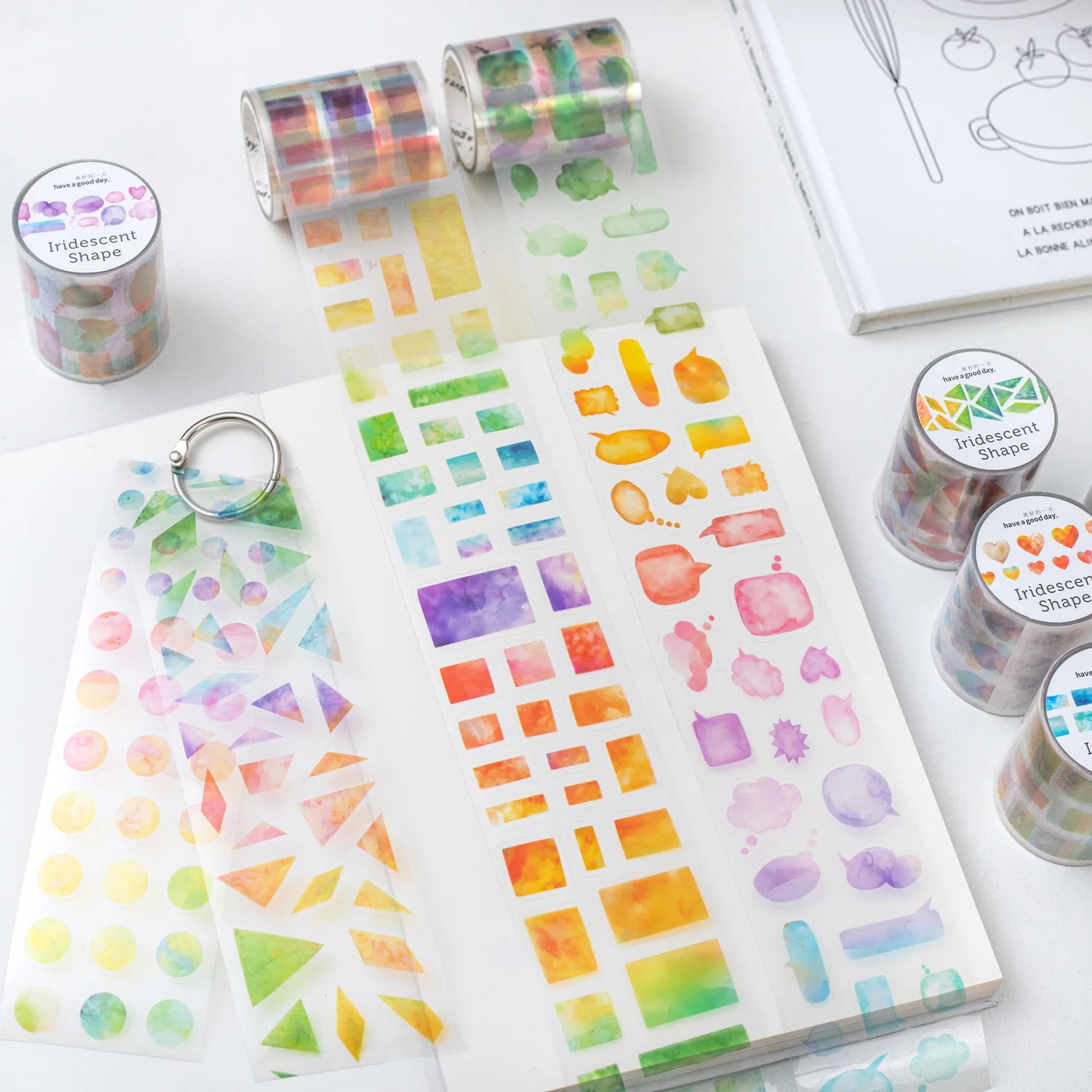 1pcs/1lot Decorative Adhesive Tapes Illusionary Shape Decorative Scrapbooking DIY Paper Japanese Stickers