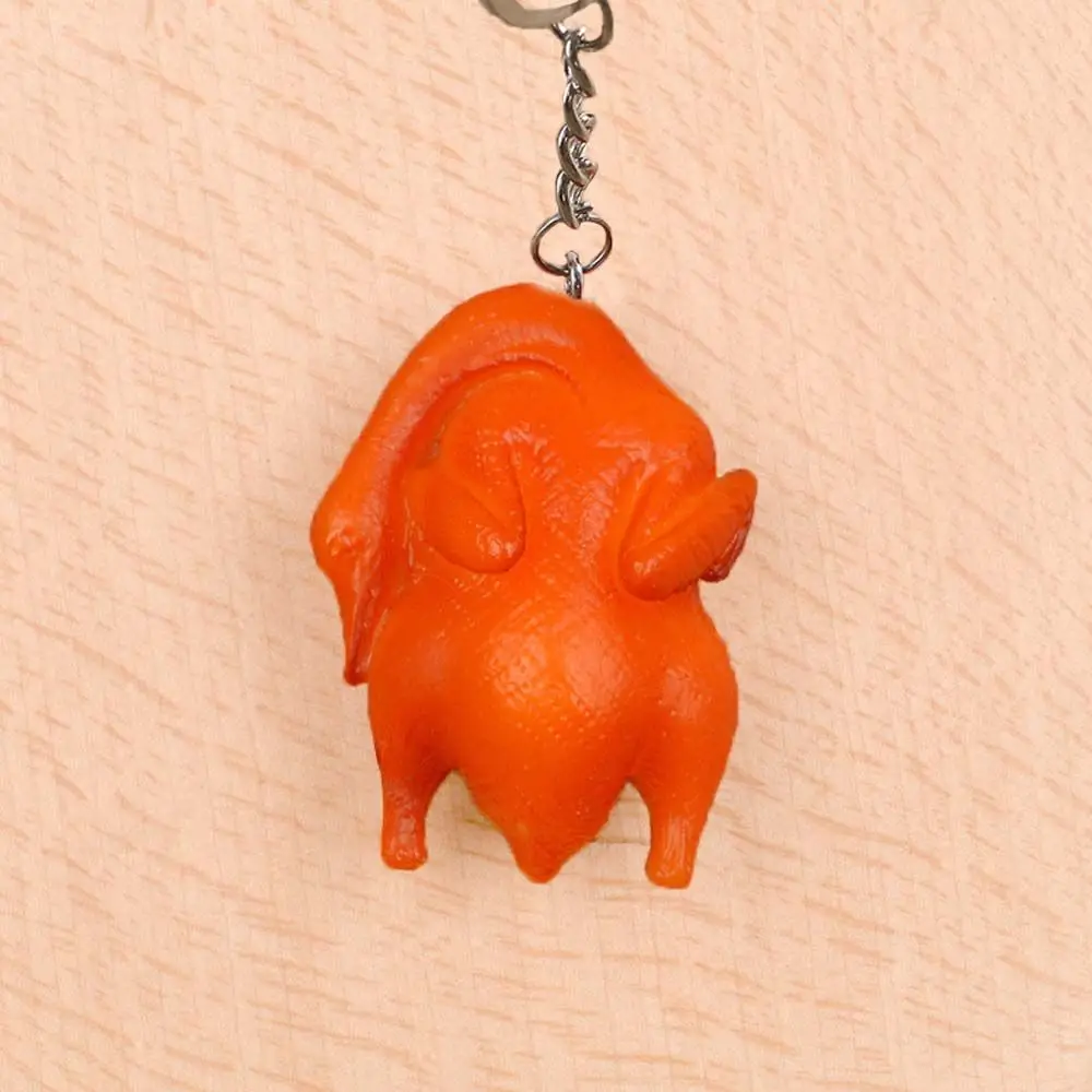 Chicken Wings Trotters Drumstick Roast Chicken Fast Food Key Ring Bag Pendant Simulation Food Keychains Fashion Jewelry