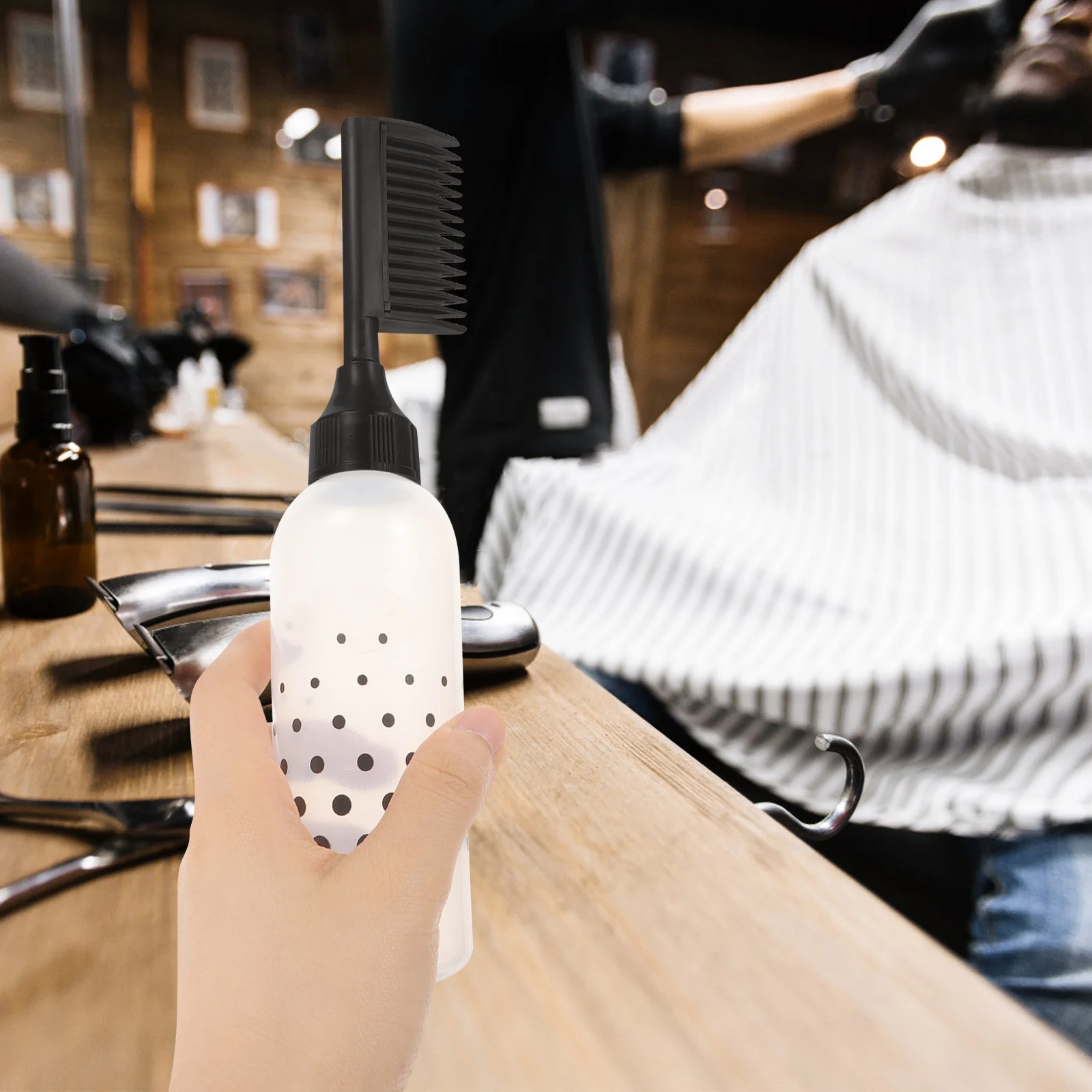 3Pcs Hair Dyeing Brush Bottles Practical Home Salon Barbershop Coloring Tools Hair Dye Comb Bottles Coloring Bottle with Comb - Image 3